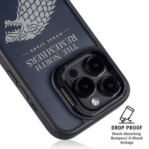 Game of Thrones: House Stark The North Remembers iPhone 15 Pro Kickstand Case